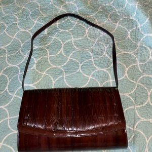 Authentic EEL skin Crossbody/Shoulder bag with suede interior in EUC